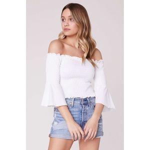 JACK BY BB DAKOTA SHOW OFF SHOULDER TOP (OFF WHITE)